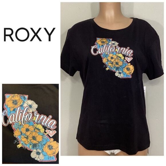 New. ROXY black T-shirt. Large. - Picture 1 of 8